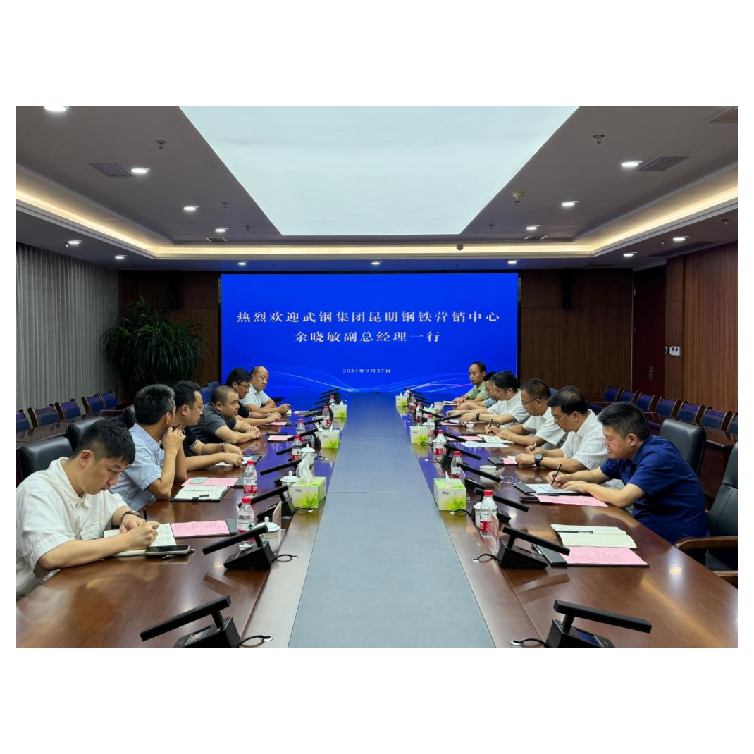 武钢集团昆明钢铁营销中心余晓敏一行到访重庆港
